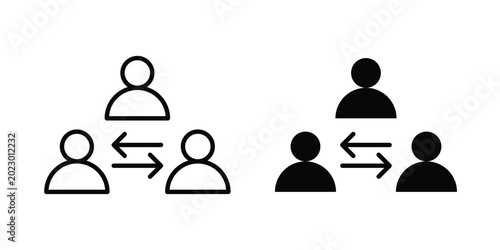 Schilderij op canvas Mediator icon simple Icon suitable for projects