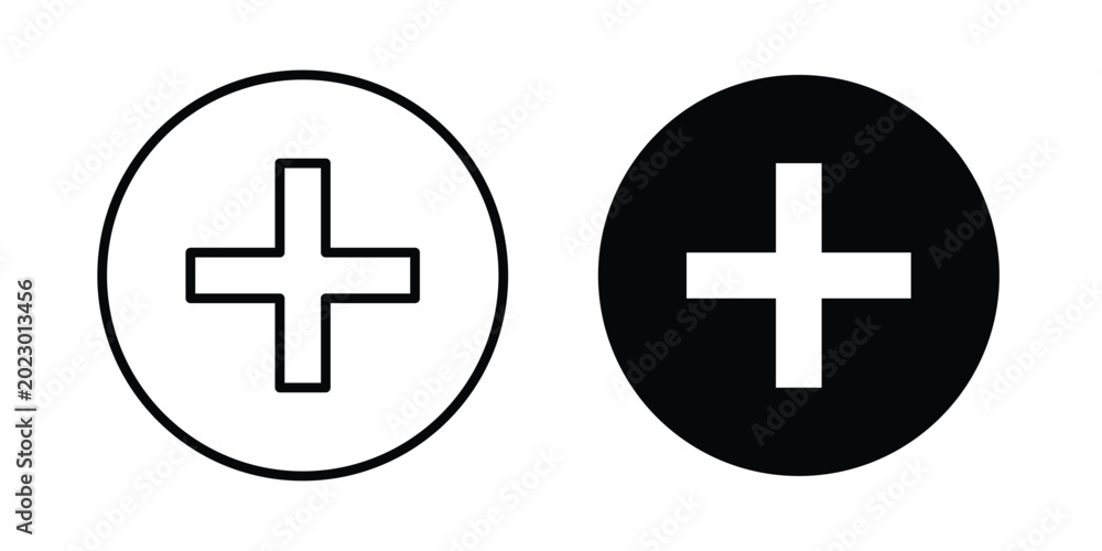 Fototapeta premium Plus icon simple Icon suitable for projects