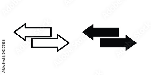 Canvas Print Transfer arrows icon simple Icon suitable for projects