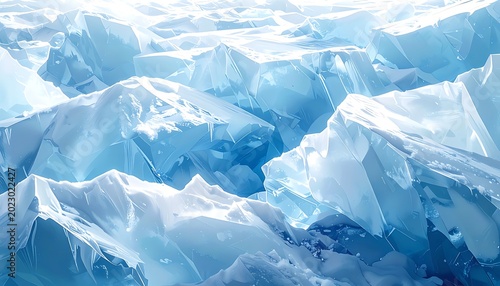 Glacier Ice Blue Frozen Landscape Nature.