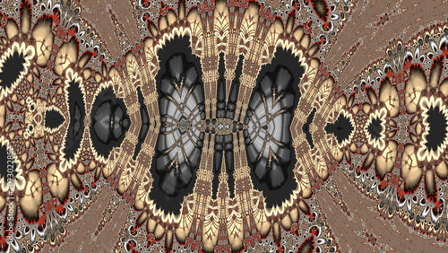 Vászonkép Burning Ship Fractal - Far West Armada