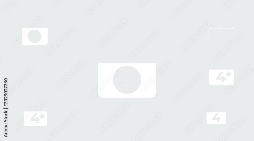 Fototapeta premium Camera Lens Focus Target Circles and Degree Symbols on Gray Background