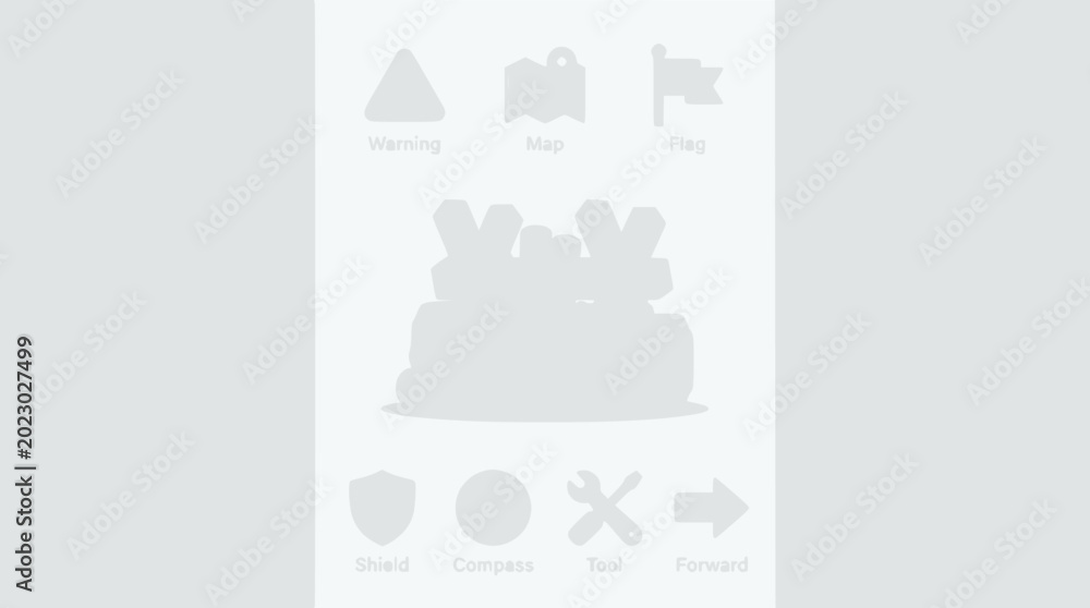 Naklejka premium Set of flat icons for navigation and user interface design