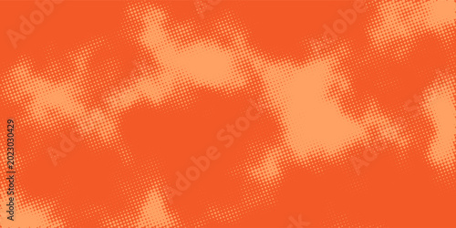 Photos Colorful orange abstract wallpaper featuring classic halftone dots and smooth gradient texture for multipurpose creative use