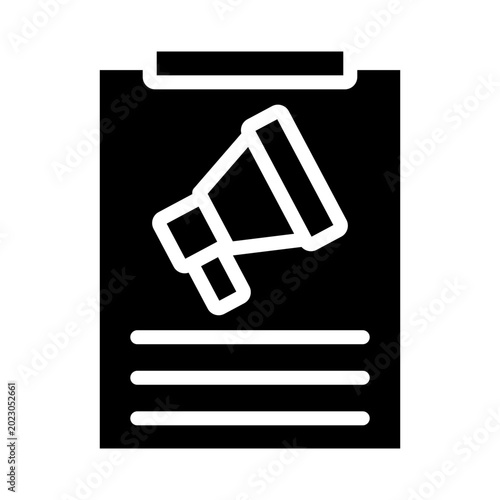 Public Notice Vector Glyph Icon Design