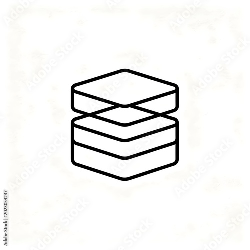 Stacked Layers of Geometric Shapes Illustration.