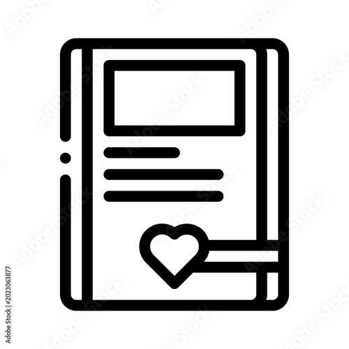 Quadro su tela guestbook line icon