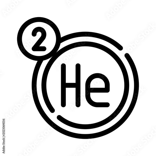 Photos helium line icon