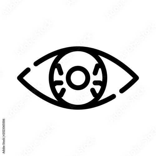 Schilderij op canvas odin eye line icon