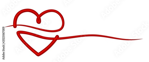 The stylized symbol of a red heart.