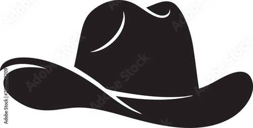 Black cowboy hat silhouette