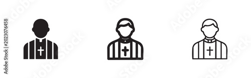 Foto Priest and Clergyman Icons for Religious Church Ceremonies