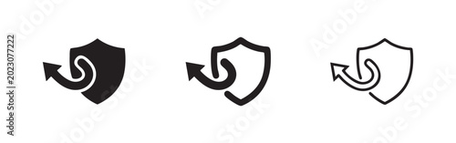 Fotografie Refund Policy and Security Return Protection Shield Icons