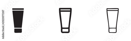 Quadro su tela Plastic Tube Container Icons for Cream Lotion and Cosmetic Packaging