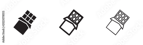 Εκτύπωση καμβά Chocolate bar icon set