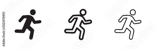 Slika na platnu Running man icon set