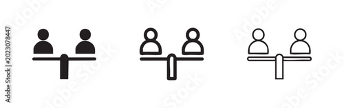 Photos People balance icon set