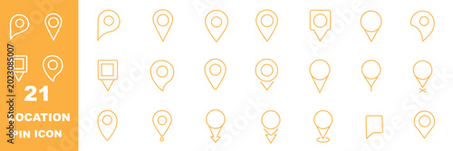 Location icon set, Map pin place marker. location pointer icon symbol in flat style. Red Location pin icon, Navigation sign