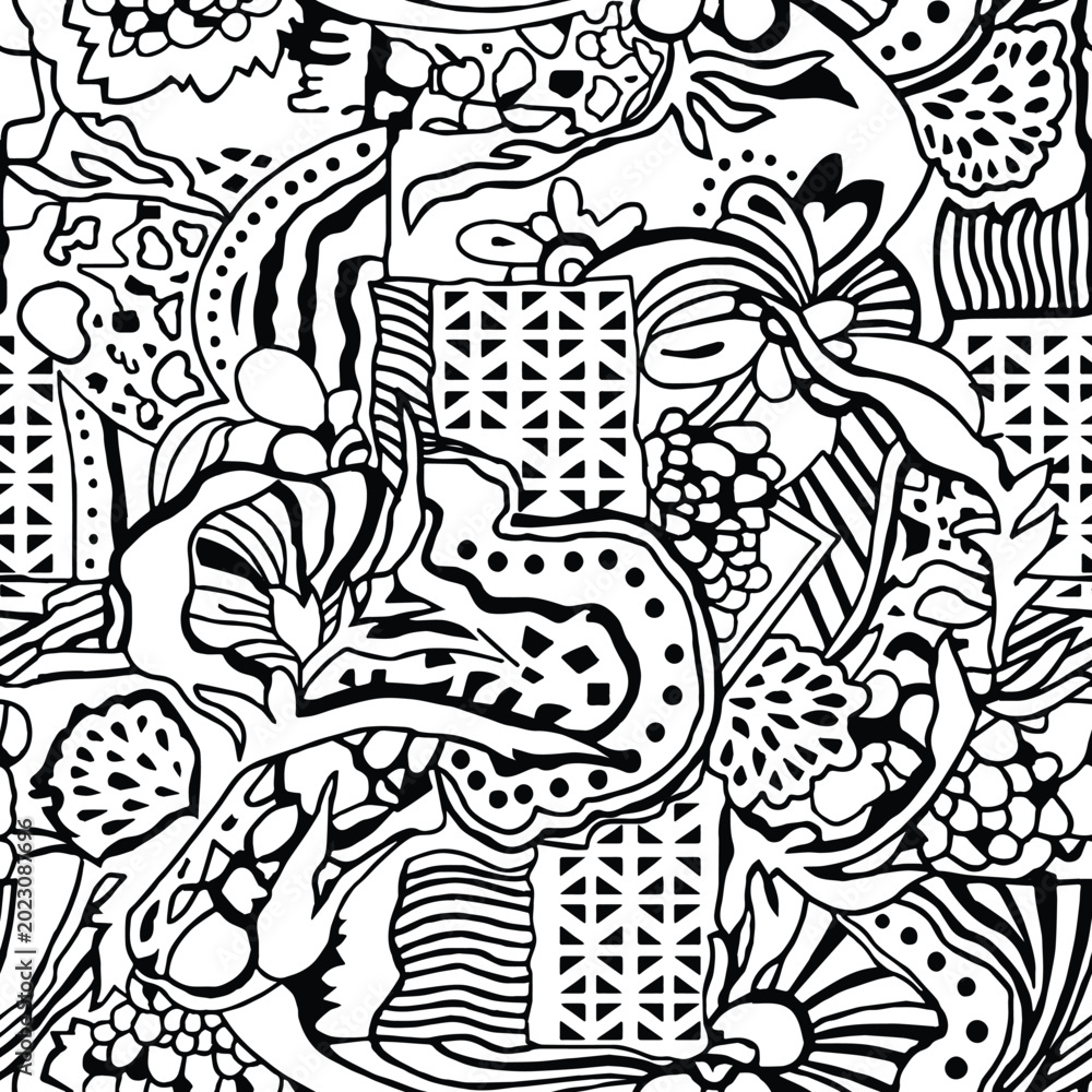 Fototapeta premium geometrical seamless pattern on white background