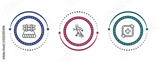 Konstfotografi outline sauna icons set - brine cabin, arterioles, regeneration