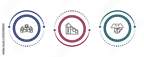 Bild auf Leinwand outline religion icons set - last supper, islamic minbar, vigil