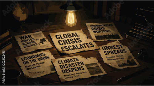 Photos Global Crisis News Headlines: War, Climate Disaster, Economy, Unrest, Humanitari