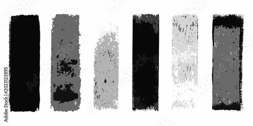 Bild auf Leinwand composition of eight textured monochromatic rectangular blocks on a white backgr