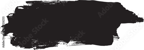 Tableau sur toile Black ink brush stroke texture paint
