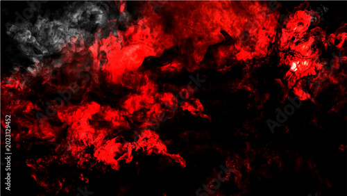 Принти на полотні Fiery clouds swirling with intense shades of red and grey, symbolizing chaos, conflict, or raw energy