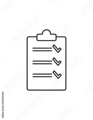 Clipboard with Checklist and Checkmarks Icon