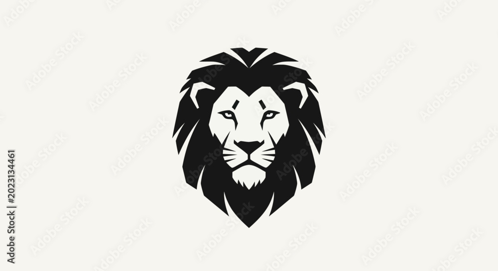 Obraz premium Lion head silhouette design