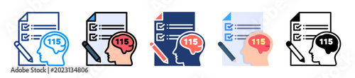 Foto Iq Assessment Icon Sheet Multiple Style Collection