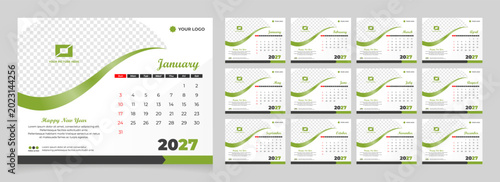 Landscape 2027 Calendar in Green Design