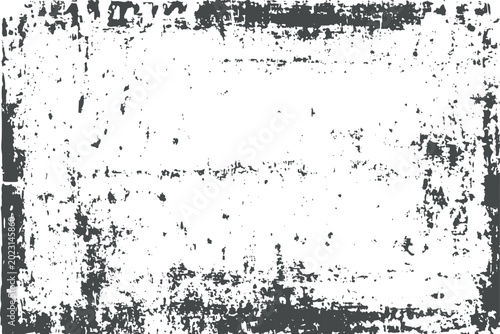 Dark grey grunge texture frame on white background