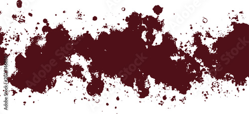 Bild auf Leinwand Dark red splatter and blotches on white background
