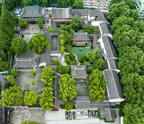 Fotografie Aerial View of Hangzhou Confucius Temple in Zhejiang China