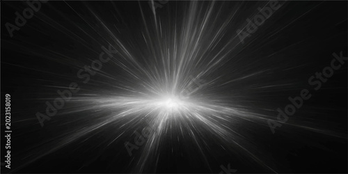 Konstfotografi A cosmic radiant burst emanates with a dramatic play of light and shadow, the artwork showcasing a luminous convergence of energy in a stunning, abstract composition