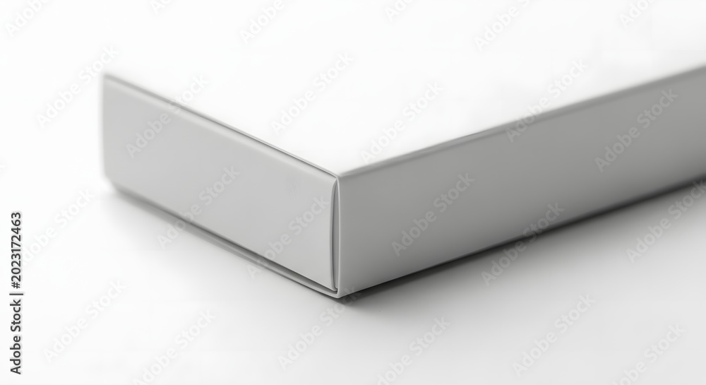 Fototapeta premium Blank White Plastic Dental Floss Case Mockup Diagonal View Template