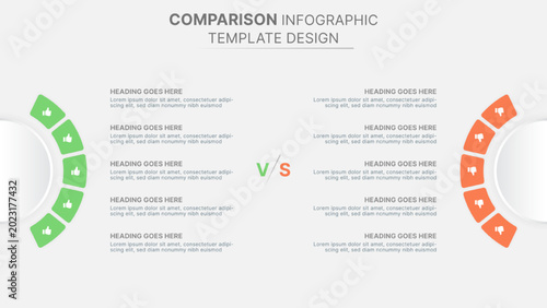 Foto Product Comparison Infographic Template with Dos and Don'ts Versus Layout