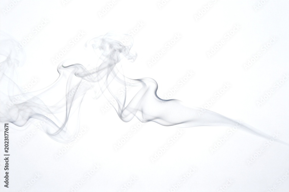 Fototapeta premium Abstract smoke patterns on white background