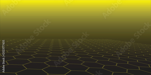 Quadro su tela Abstract cube hexagon shape background