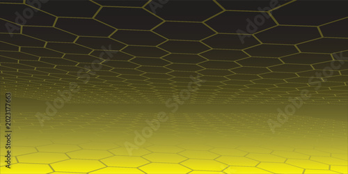 Tableau sur toile Abstract cube hexagon shape background