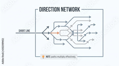 Direction Network Diagram Showing Path Multiplication