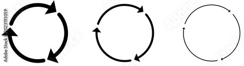 circular arrow icon. containing refresh, rotation, reload, Repeat and more, recycle symbol Vector.