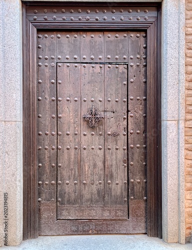 old wooden door in Toledo