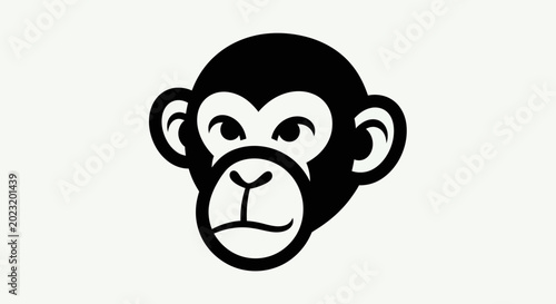 Photography Stylized monkey head illustration
