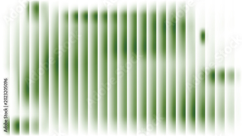Green and white vertical blurred stripes on transparent background