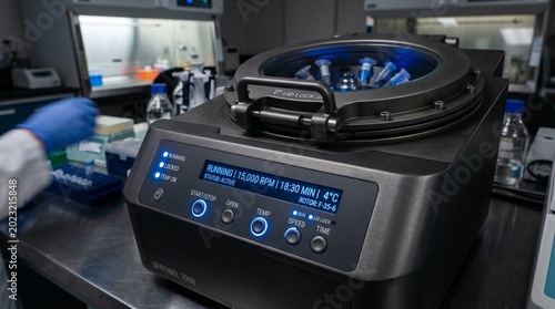 Digital lab centrifuge for medical sample processing