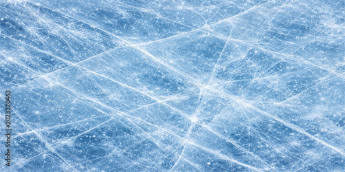 Foto A frozen blue ice texture creates an abstract winter pattern on a cold glass win