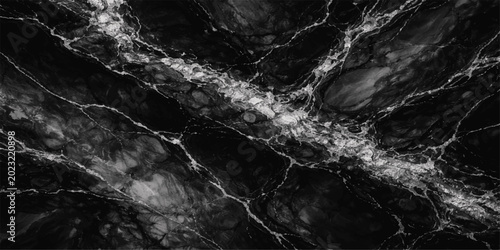 Schilderij op canvas A dramatic black and white abstract background capturing the powerful motion of